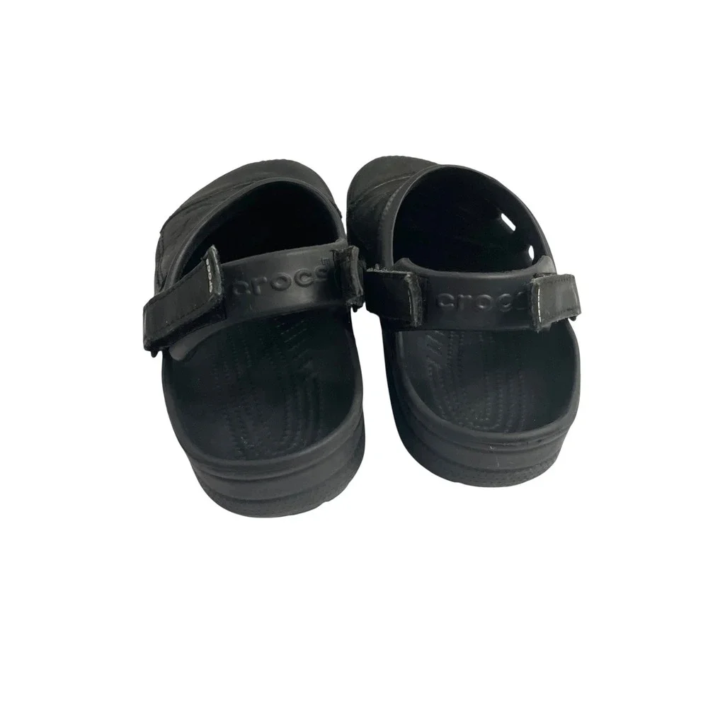 Crocs Men's Yukon Vista‎ II Black Clogs Sandals Size 11 comfort rubber leather